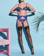 Load image into Gallery viewer, Brooklyn Mesh & Lace Private Set - Blue