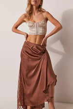 Load image into Gallery viewer, Paula Satin & Lace Underwired Bustier